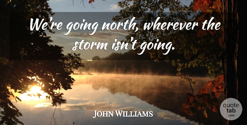 John Williams Quote About Storm, Wherever: Were Going North Wherever The...