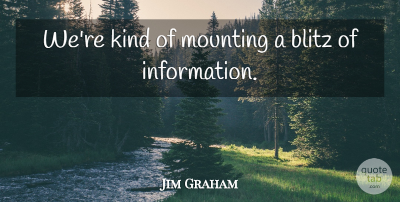 Jim Graham Quote About Blitz, Mounting: Were Kind Of Mounting A...