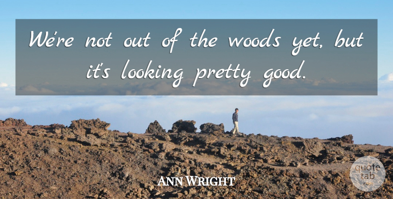 Ann Wright Quote About Looking, Woods: Were Not Out Of The...