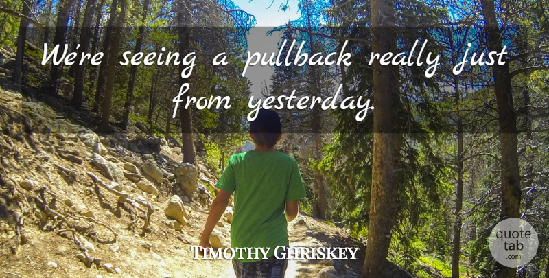 Timothy Ghriskey Quote About Seeing: Were Seeing A Pullback Really...