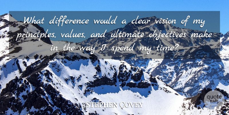 Stephen Covey Quote About Differences, Vision, Way: What Difference Would A Clear...