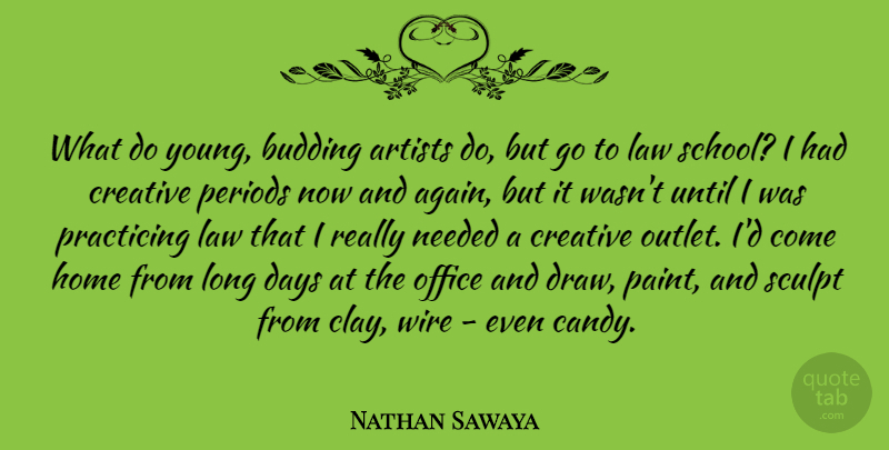 Nathan Sawaya Quote About Artists, Budding, Days, Home, Needed: What Do Young Budding Artists...