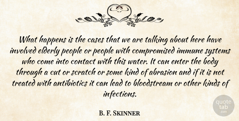 B. F. Skinner Quote About Body, Cases, Contact, Cut, Elderly: What Happens Is The Cases...