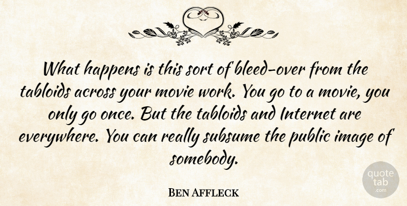 Ben Affleck Quote About Across, Image, Public, Sort, Tabloids: What Happens Is This Sort...