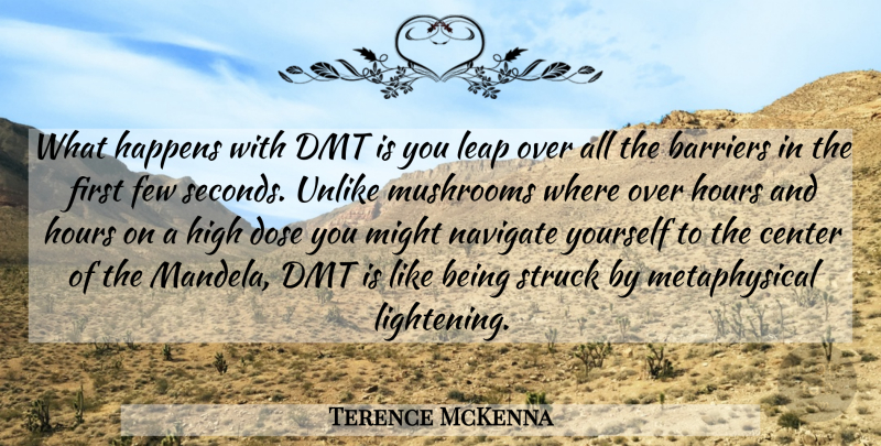 Terence McKenna Quote About Mushrooms, Dmt, Might: What Happens With Dmt Is...
