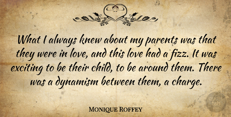 Monique Roffey Quote About Dynamism, Exciting, Knew, Love: What I Always Knew About...