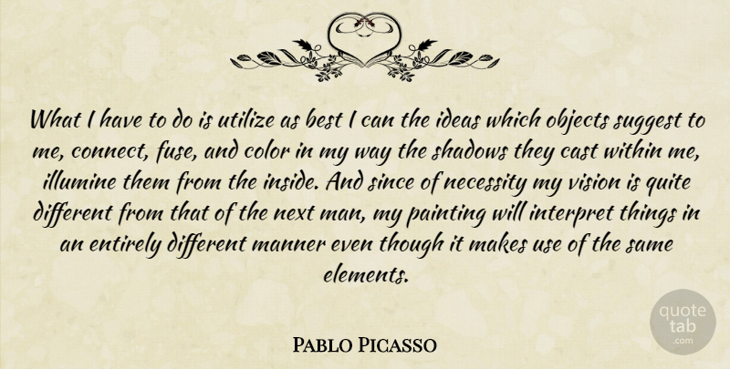 Pablo Picasso Quote About Men, Color, Ideas: What I Have To Do...