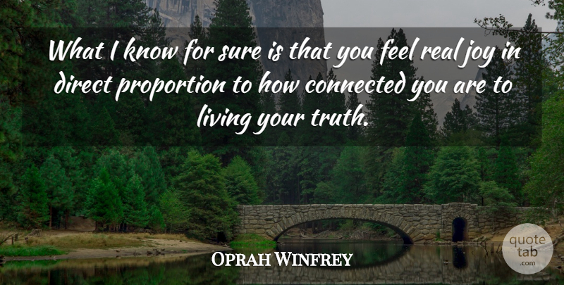 Oprah Winfrey Quote About Truth, Real, Joy: What I Know For Sure...