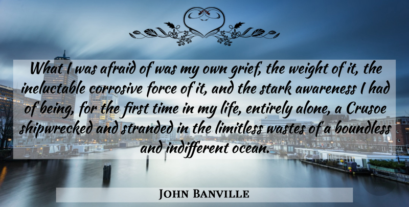 John Banville Quote About Grief, Ocean, Weight: What I Was Afraid Of...