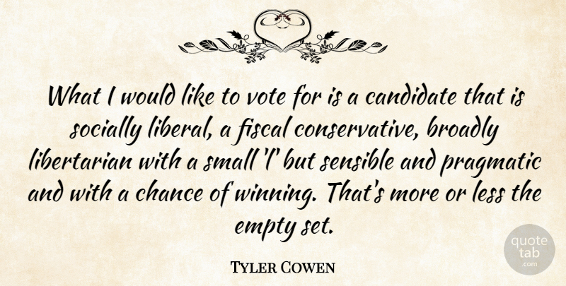 Tyler Cowen Quote About Winning, Libertarian, Conservative: What I Would Like To...