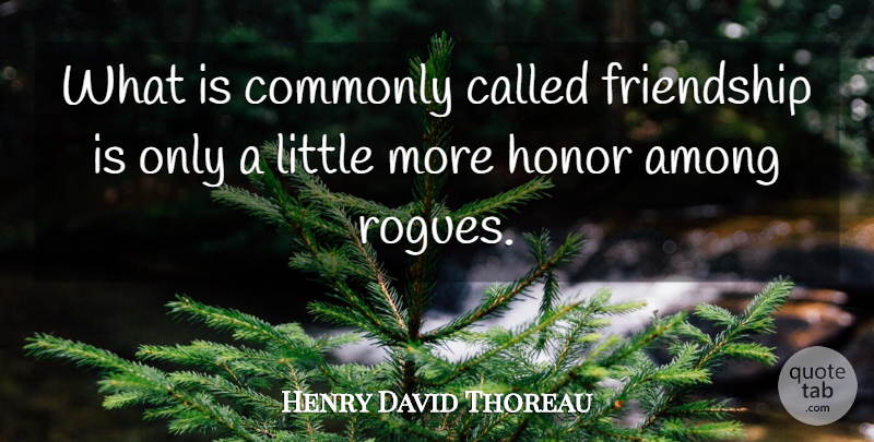 Henry David Thoreau Quote About Lost Friendship, Honor, Littles: What Is Commonly Called Friendship...