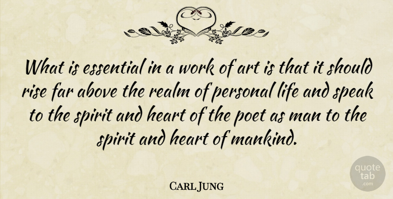 Carl Jung Quote About Art, Men, Essentials: What Is Essential In A...