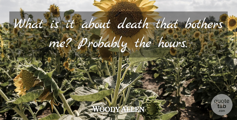 Woody Allen Quote About Hours, Bother: What Is It About Death...