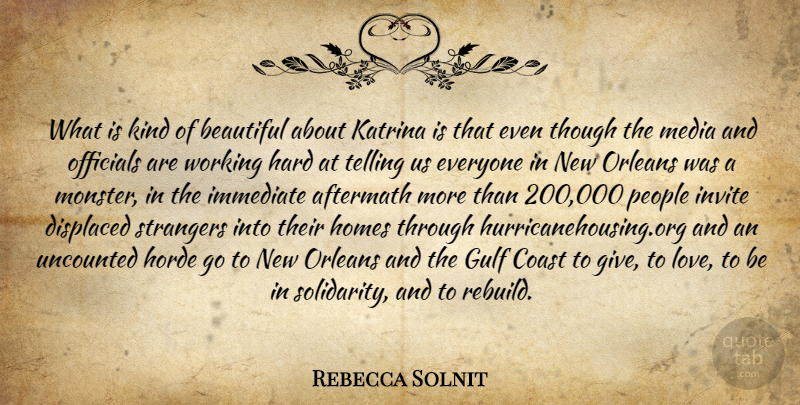 Rebecca Solnit Quote About Beautiful, Home, New Orleans: What Is Kind Of Beautiful...