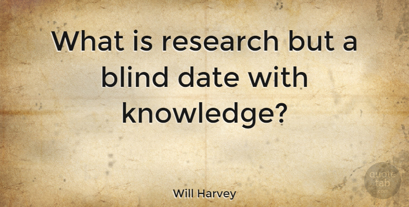 Will Harvey Quote About Research, Blind, Market Research: What Is Research But A...
