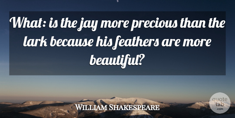 William Shakespeare Quote About Beautiful, Animal, Taming: What Is The Jay More...
