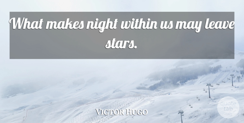 Victor Hugo Quote About Inspirational, Wisdom, Stars: What Makes Night Within Us...