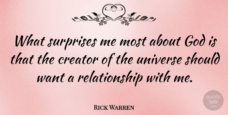 Rick Warren Quote About Want, Surprise, Should: What Surprises Me Most About...