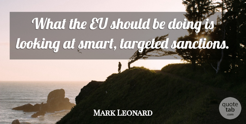 Mark Leonard Quote About Eu, Looking, Targeted: What The Eu Should Be...