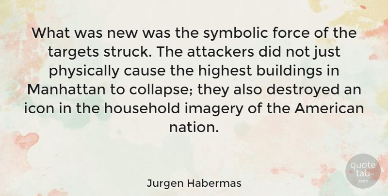 Jurgen Habermas Quote About Icons, Target, Manhattan: What Was New Was The...