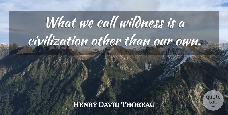 Henry David Thoreau Quote About Civilization, Wildness: What We Call Wildness Is...