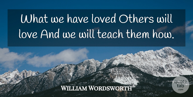 William Wordsworth Quote About Nature, Teach: What We Have Loved Others...