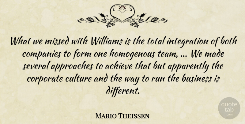 Mario Theissen Quote About Achieve, Apparently, Approaches, Both, Business: What We Missed With Williams...