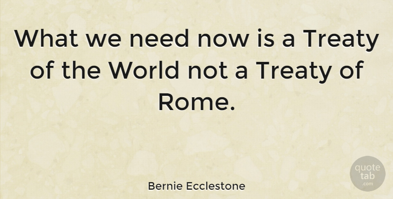 Bernie Ecclestone Quote About undefined: What We Need Now Is...