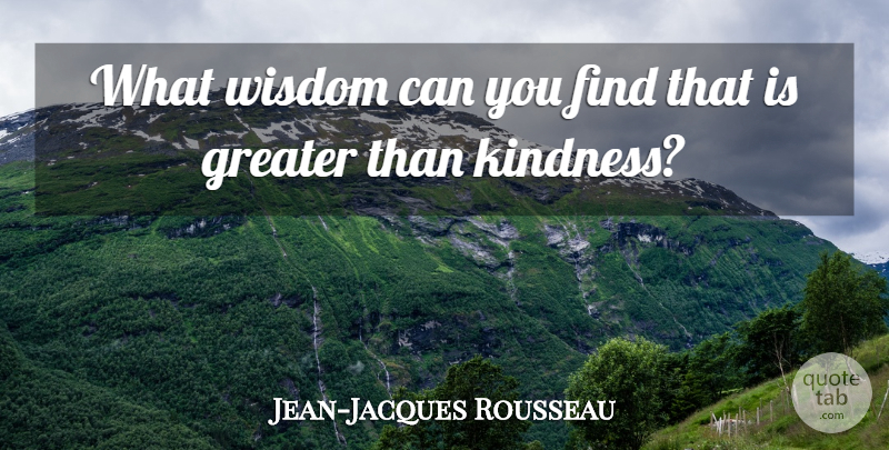 Jean-Jacques Rousseau Quote About Inspirational, Wisdom, Kindness: What Wisdom Can You Find...