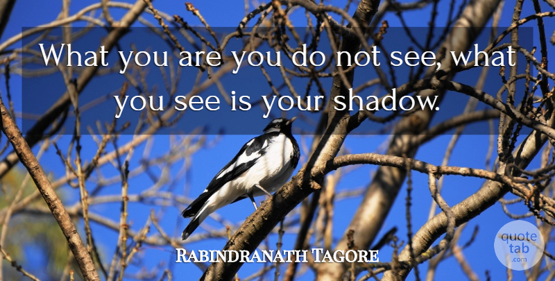Rabindranath Tagore Quote About Shadow, Self Discovery: What You Are You Do...