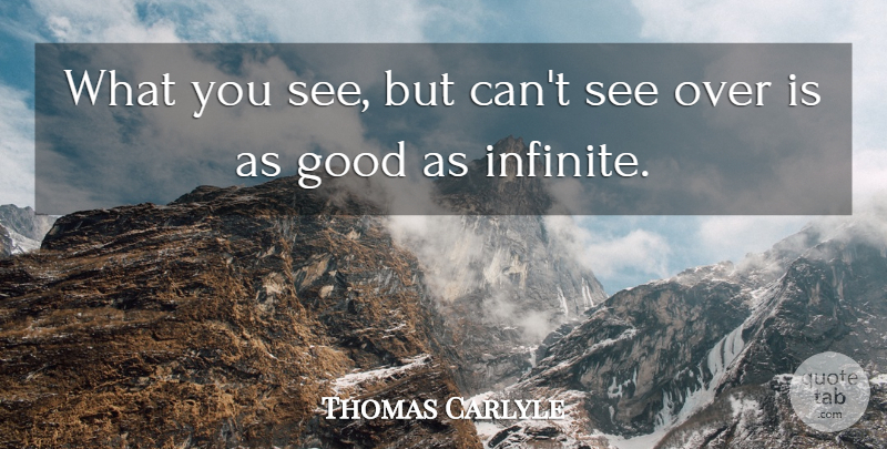 Thomas Carlyle Quote About Infinite, Ability: What You See But Cant...
