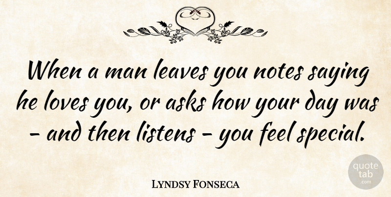 Lyndsy Fonseca Quote About Love You, Men, Special: When A Man Leaves You...
