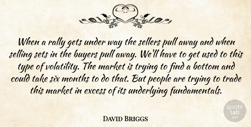 David Briggs Quote About Bottom, Buyers, Excess, Gets, Market: When A Rally Gets Under...