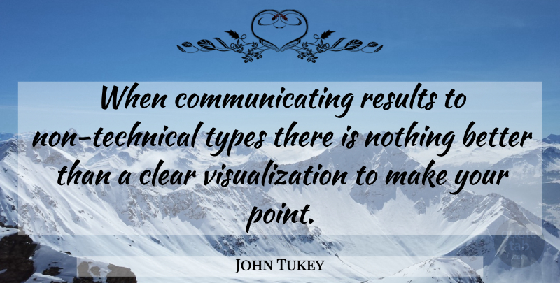 John Tukey Quote About Results, Type, Communicate: When Communicating Results To Non...