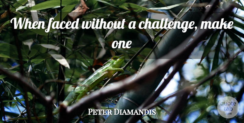 Peter Diamandis Quote About Challenges: When Faced Without A Challenge...