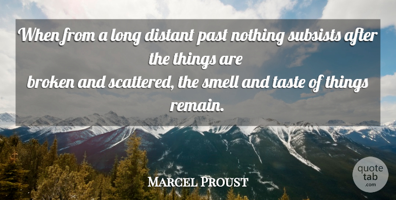 Marcel Proust Quote About Food, Past, Smell: When From A Long Distant...