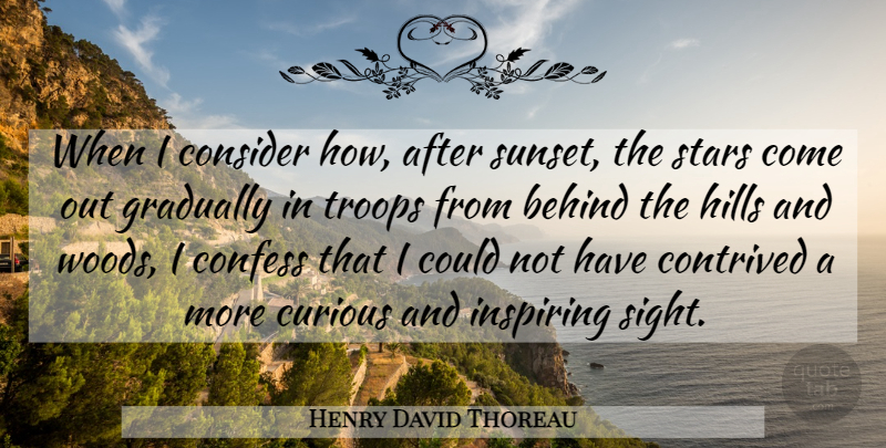 Henry David Thoreau Quote About Stars, Sunset, Sight: When I Consider How After...