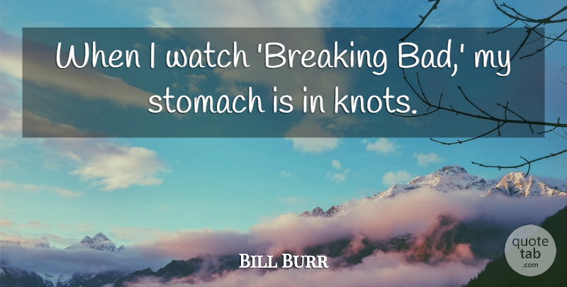 Bill Burr Quote About Watches, Knots, Stomach: When I Watch Breaking Bad...