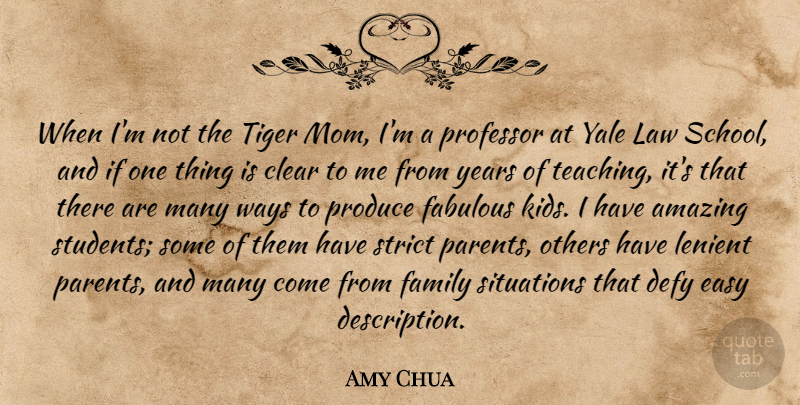 Amy Chua Quote About Mom, Teaching, School: When Im Not The Tiger...