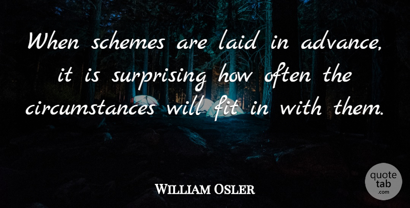 William Osler Quote About Planning, Fit, Schemes: When Schemes Are Laid In...