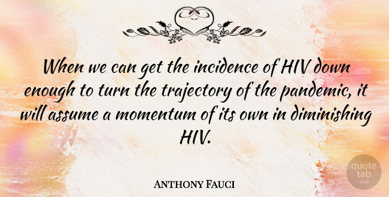 Anthony Fauci Quote About Assume, Trajectory: When We Can Get The...