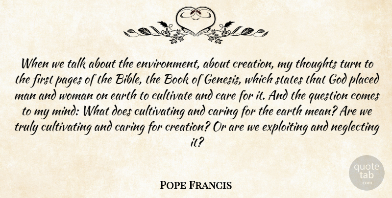 Pope Francis Quote About Book, Mean, Caring: When We Talk About The...