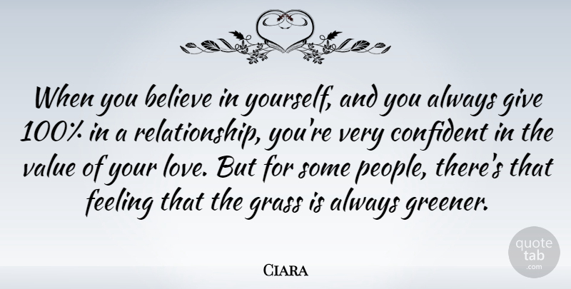 Ciara Quote About Believe, Confident, Feeling, Love: When You Believe In Yourself...