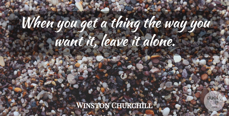 Winston Churchill Quote About Inspiring, Humorous, Want: When You Get A Thing...