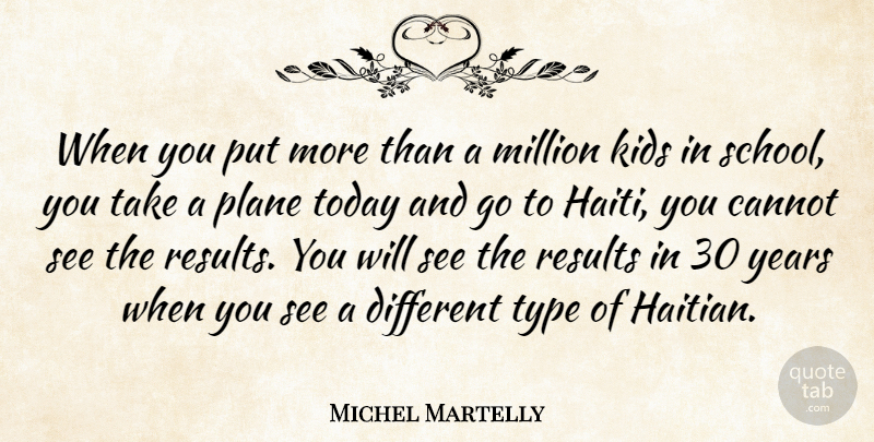 Michel Martelly Quote About School, Kids, Years: When You Put More Than...