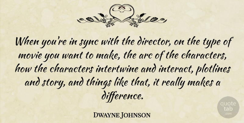 Dwayne Johnson Quote About Character, Differences, Making A Difference: When Youre In Sync With...