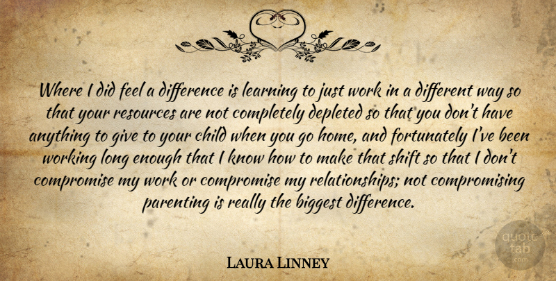 Laura Linney Quote About Children, Home, Differences: Where I Did Feel A...