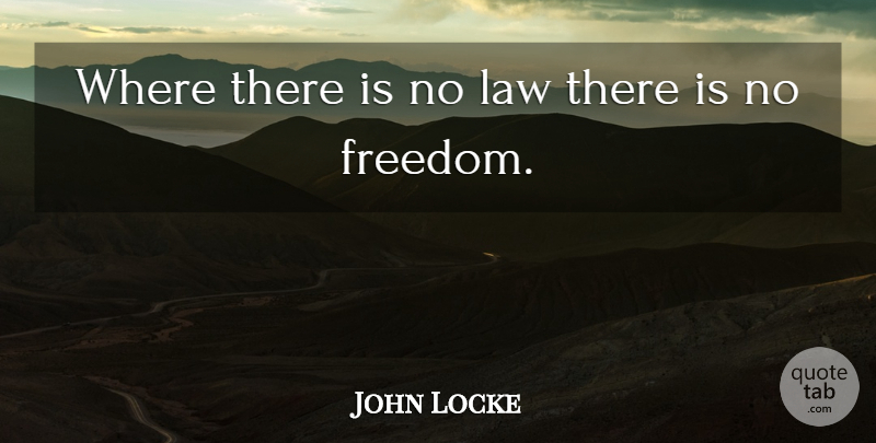 John Locke Quote About Law, Liberty, Abolish: Where There Is No Law...