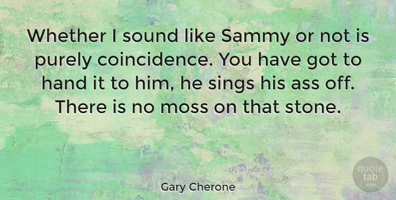 Gary Cherone Quote About Hands, Stones, Moss: Whether I Sound Like Sammy...