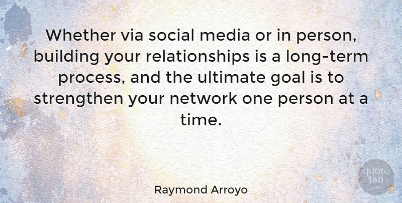 Raymond Arroyo Quote About Media, Goal, Long: Whether Via Social Media Or...